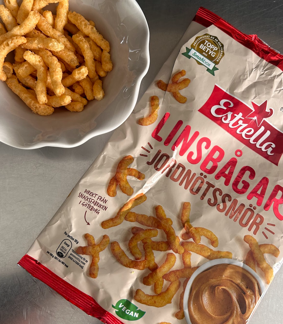 Ett veganskt snacks som är omtyckt